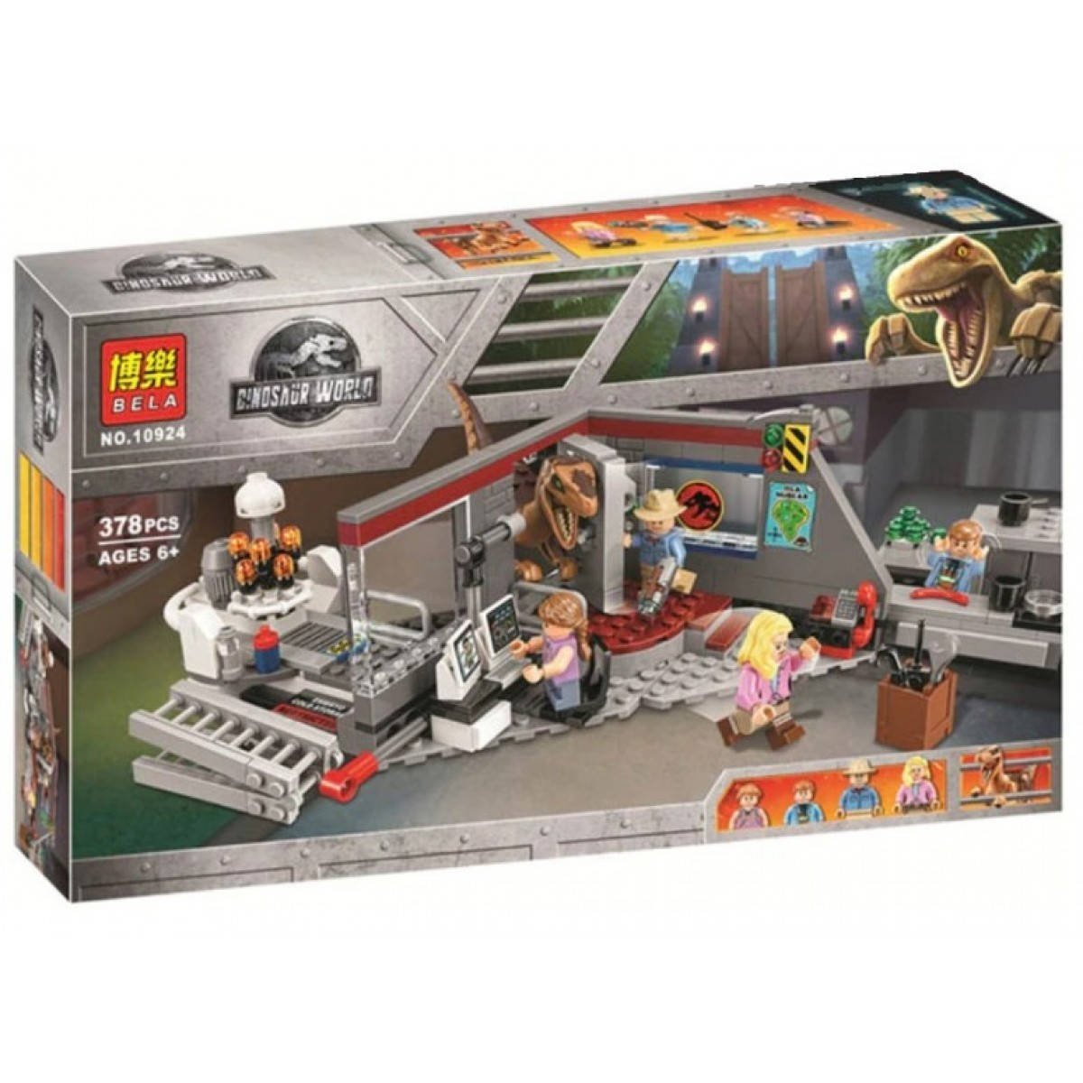 

Конструктор Bela "Динозавры" Охота на Рапторов в Парке Юрского периода, 378 деталей, Бордовый