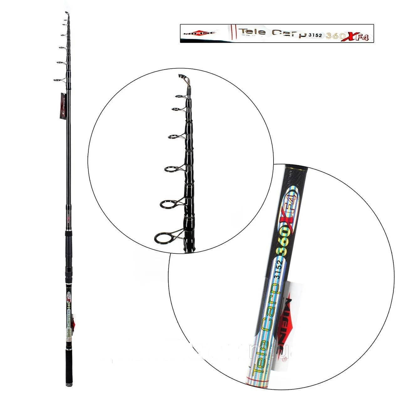 

Спиннинг телескопический Mifine Tele Carp XF4 120g 3.9 м