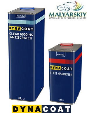 

Лак 2K 6000 Clear HS Antiscratch (надміцний стійкий до подряпин) 5л+затв.Flexi 2,5л DYNACOAT