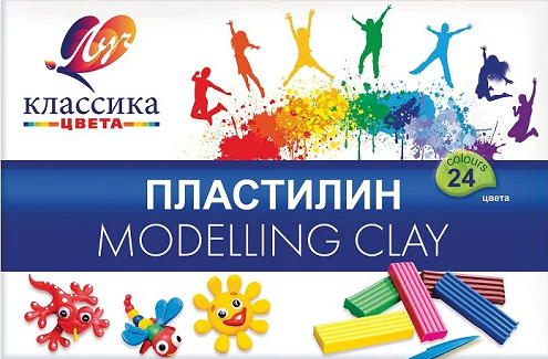 

Пластилин Луч "Классика" 24 цветов 480 гр 28С 1642-08