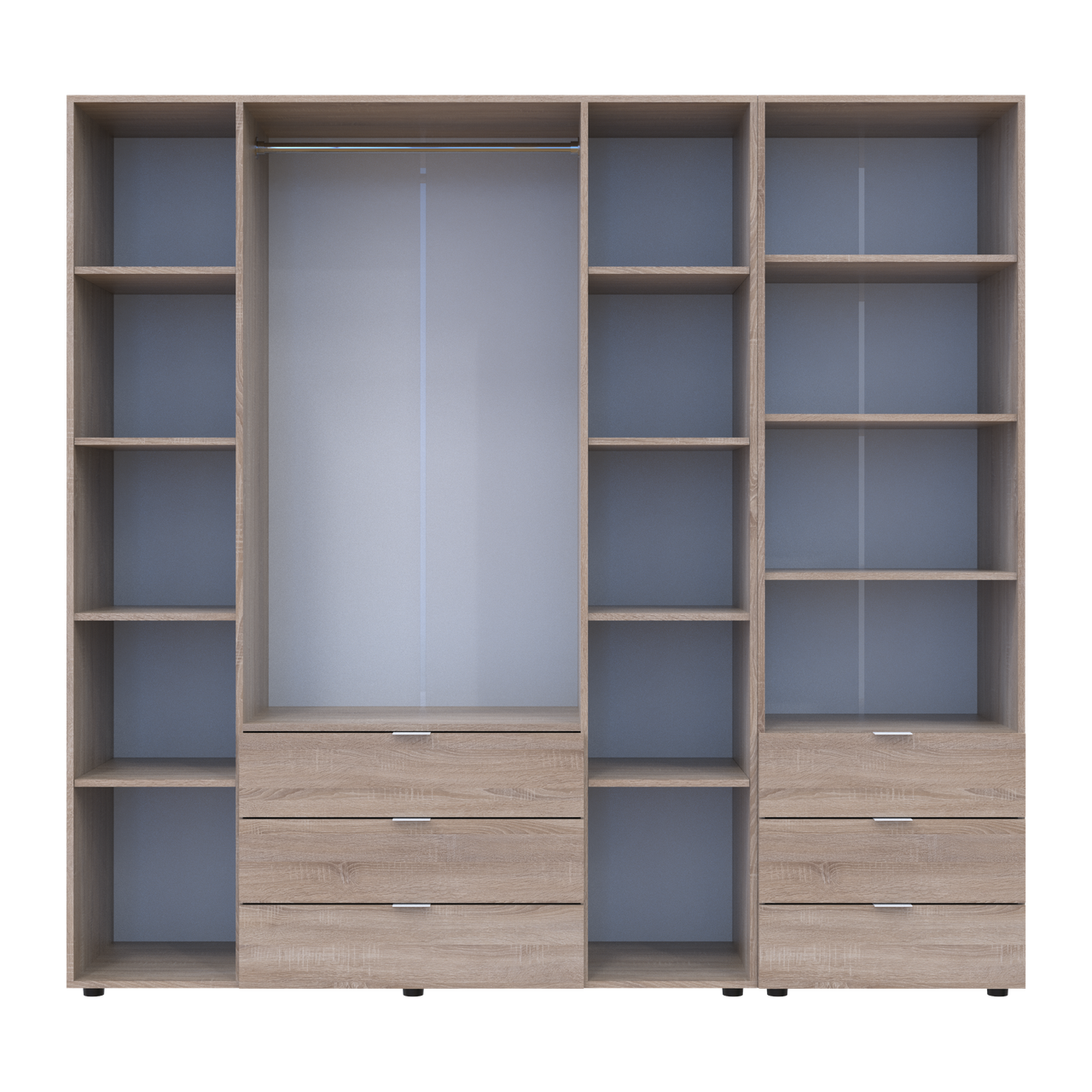 Шафа для одягу Doros Гелар Дуб сонома 4ДСП з пеналом 215х49.5х203.4 (42005182) 5