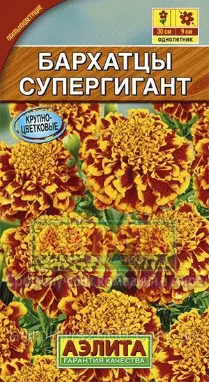 

Семена Бархатцы отклоненные Супергигант 0,3 грамма Аэлита