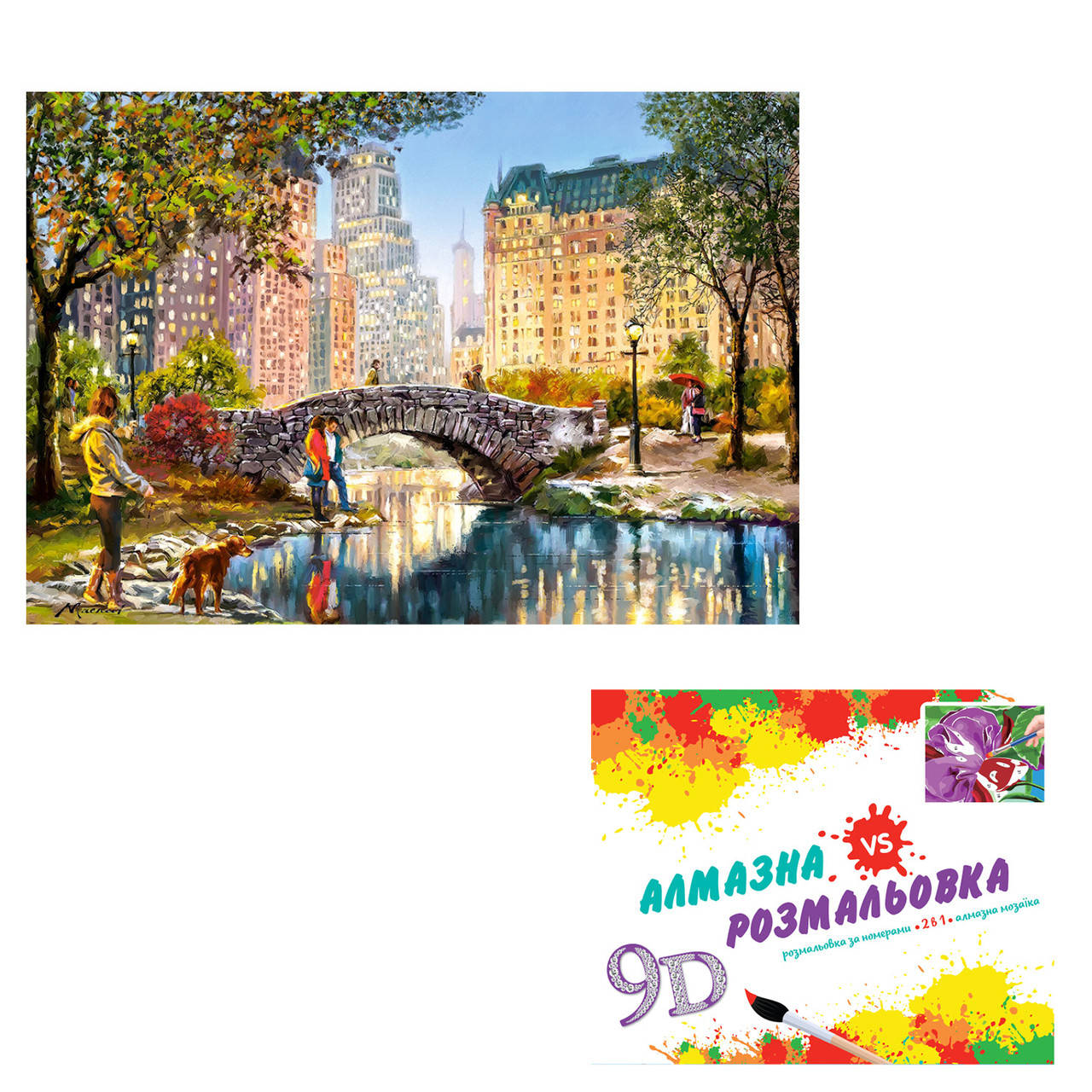 

Картина 3-D эффект CY2291 (30шт) 2 в 1 Алмазная мозаика+раскраска, на подрамнике, размер 40х50 см в кор.