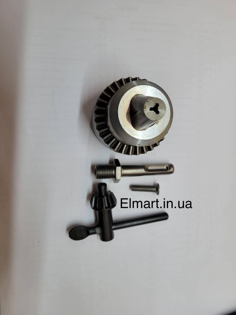 

Патрон 3-16м м12×1,25 с ключем и Переходником для перфораторов sds plus