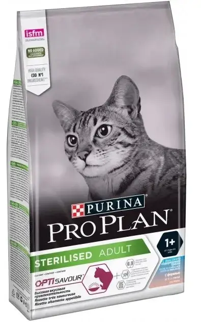 

Сухой корм Про План (Pro Plan) для стерилизованных кошек, с треской и форелью 10 КГ
