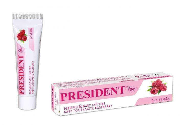

Паста зубная PRESIDENT BABY RASPBERRY 0-3, 30 мл