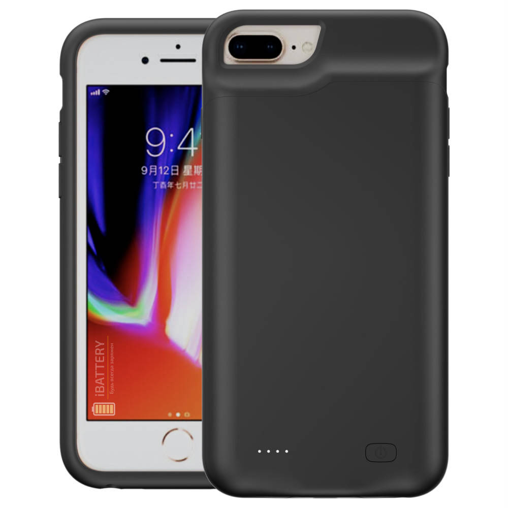 

Чехол аккумулятор iBattery для iPhone 6/6s/7/8 Plus 6500 mAh black, Черный