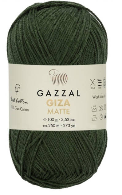 

Gazzal Giza Matte (Газзал Гиза Матте) № 5563 хакки (Пряжа хлопок, нитки для вязания), Хаки