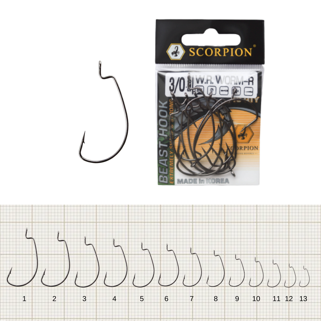 

Гачки Scorpion WIDE RANGE WORM BN №3/0 10шт