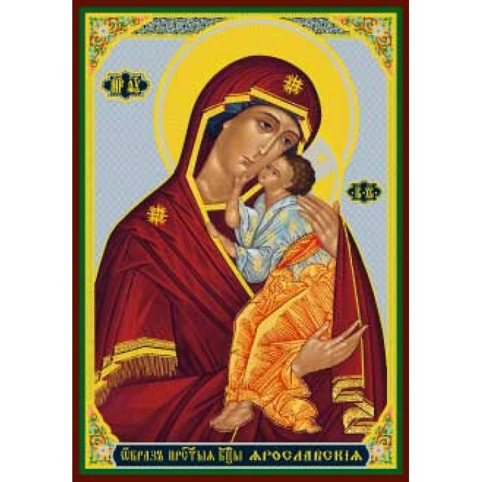 

Ярославская 176 икона ламин 6х8см с зол и сер. 700 видов