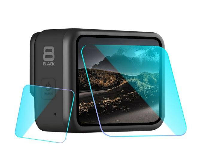

Стекло для дисплея + стекло на объектив GoPro Hero 8 Black (3шт), Прозрачный