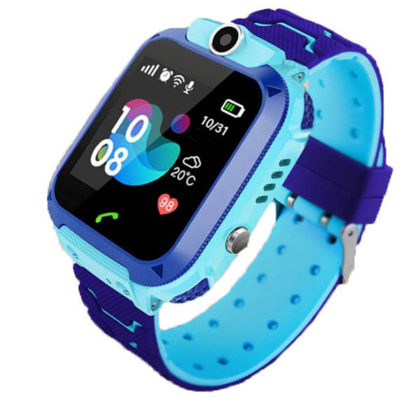 

Детские умные часы Smart Baby watch Q12 S-5, смарт часы синий с SIM картой, кнопкой SOS, камерой и GPS