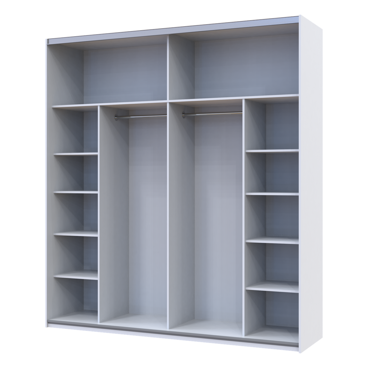 Шафа купе Doros G-Caiser Білий/Білий вставка Дуб Евок 2 ДСП /5 частин 220х60х240 (44900283) 2