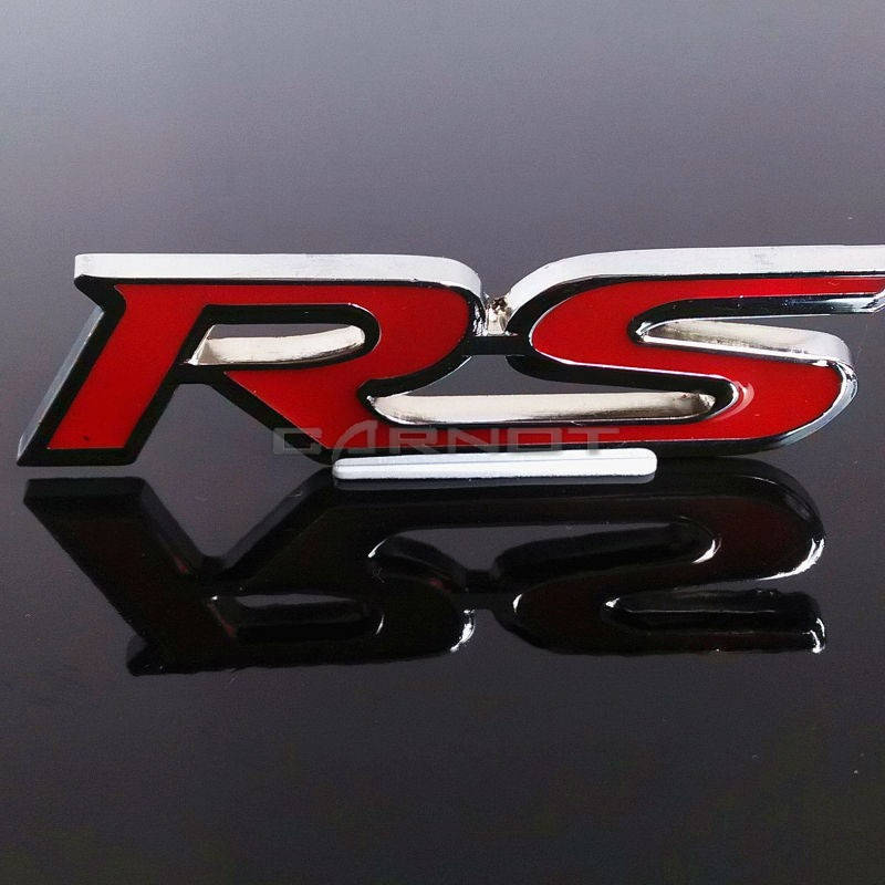 

3D эмблема "RS" красная