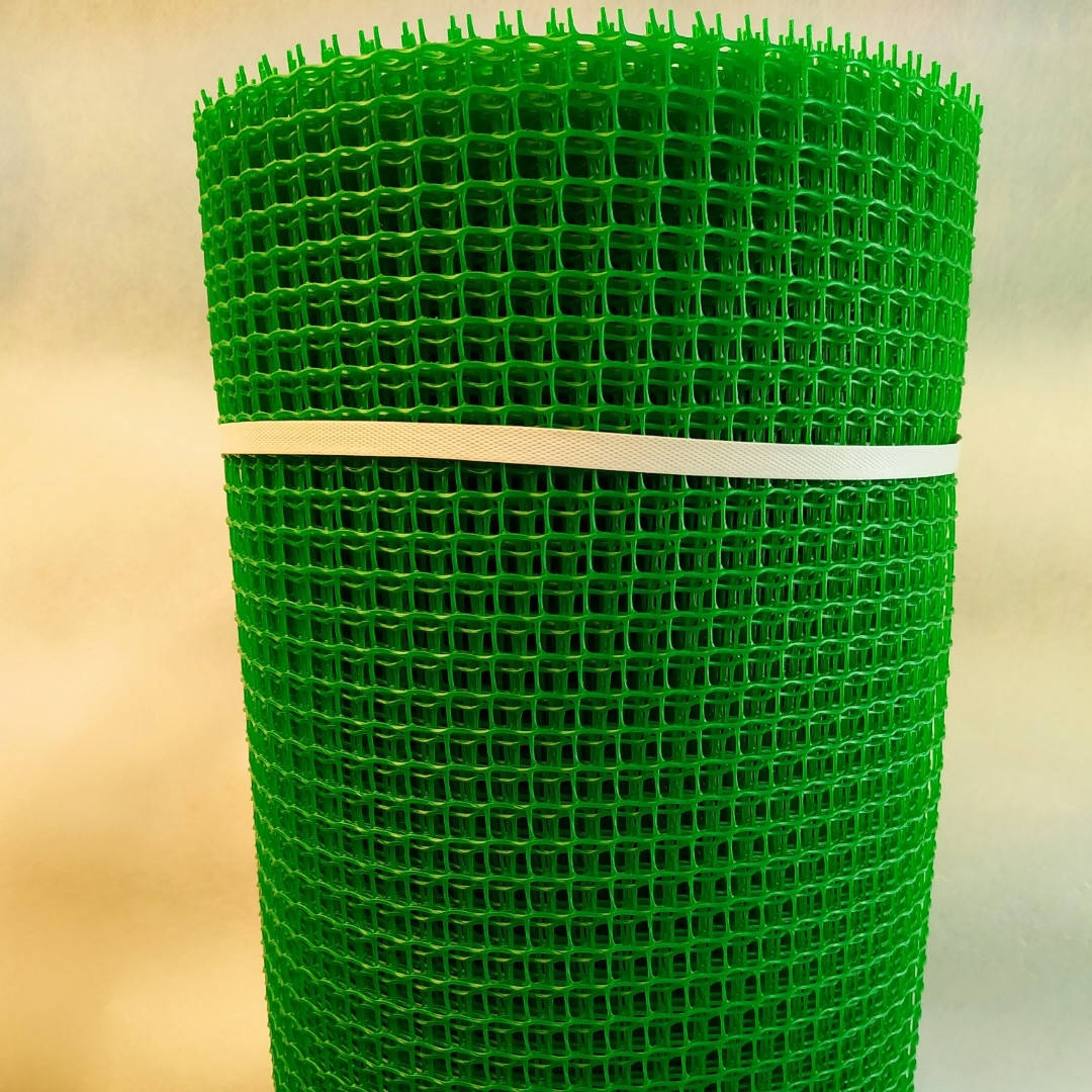 

Сетка пластиковая садовая 10x10мм рулон 1м x 20м, Зелёный