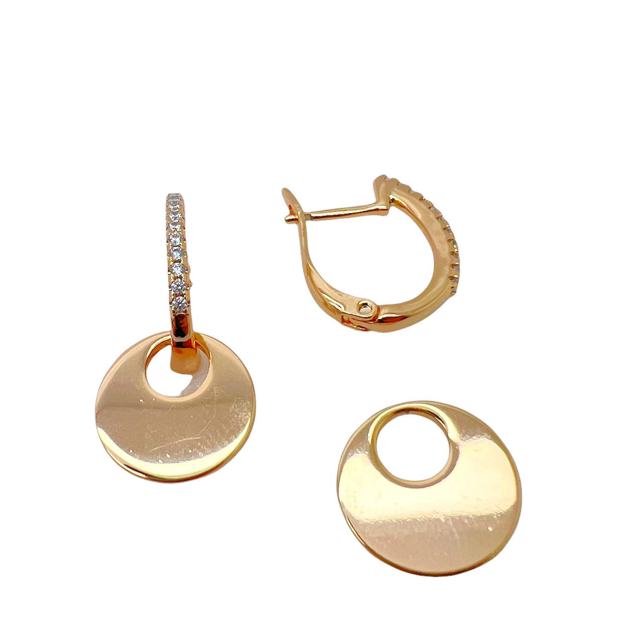 

Сережки 2в1 ксюпинг. 18k