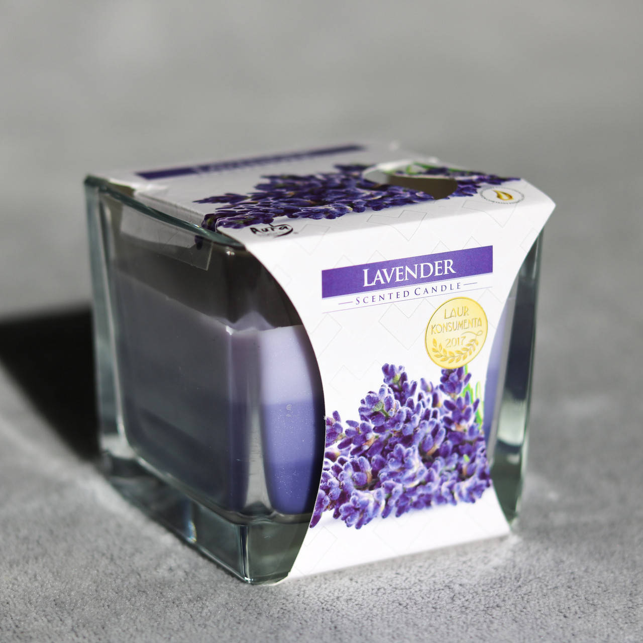 

Свеча ароматическая Lavender Лаванда в стекле с запахом для дома Bispol