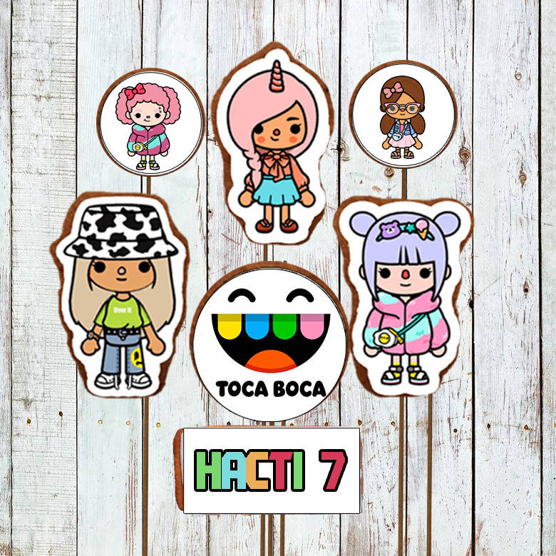 

Набор №9 Тока Бока / пряники на палочке для торта