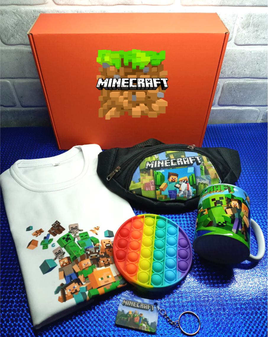 

Подарочный BOX Майнкрафт 5 в1 . Minecraft товары. Лучший подарок ребёнку.