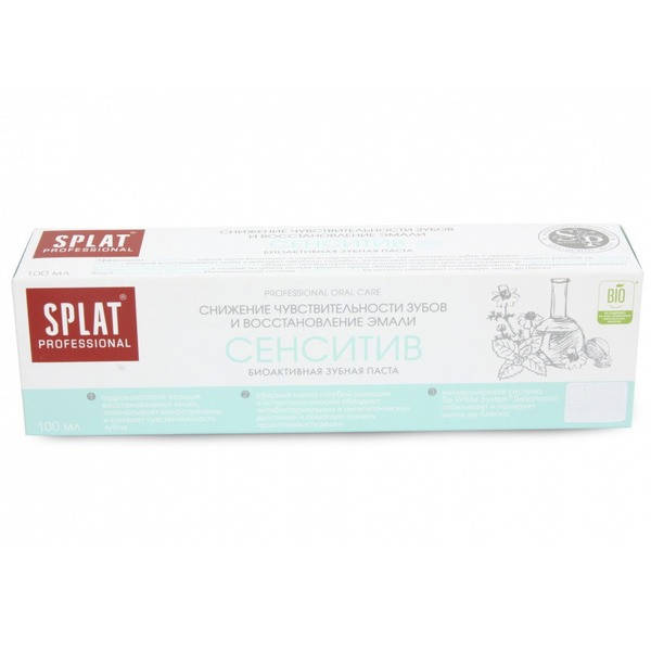 

Зубная паста Splat сплат Sensitive 100 мл (снижение чувствительности зубов и восстановление эмали)