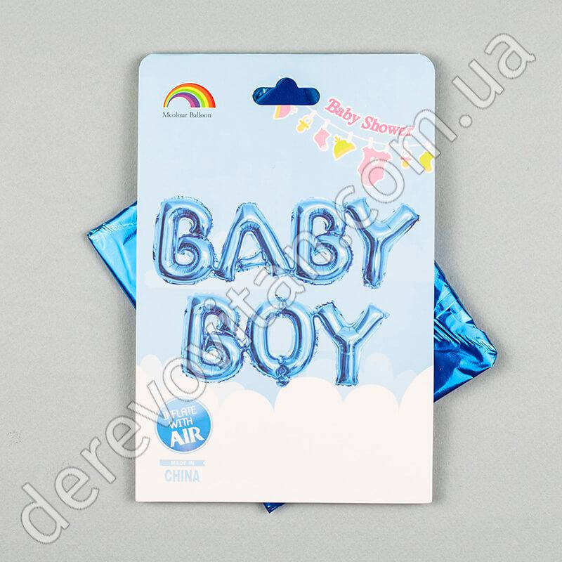 

Воздушные/гелиевые шары-слова "Baby Boy", голубые, 28×80 см, Голубой