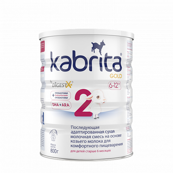 

Детская смесь на основе козьего молока KABRITA 2 GOLD (6 – 12 мес), 800 г