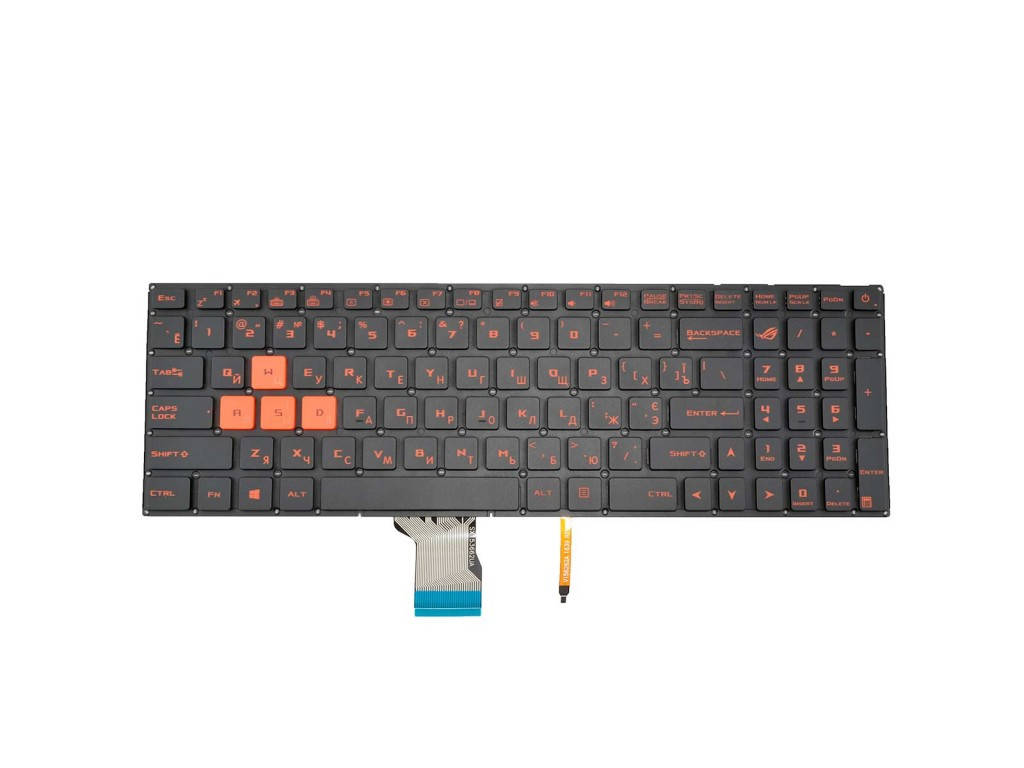 

Клавиатура для ноутбука Asus GL502V черная c подсветкой новая, Черный