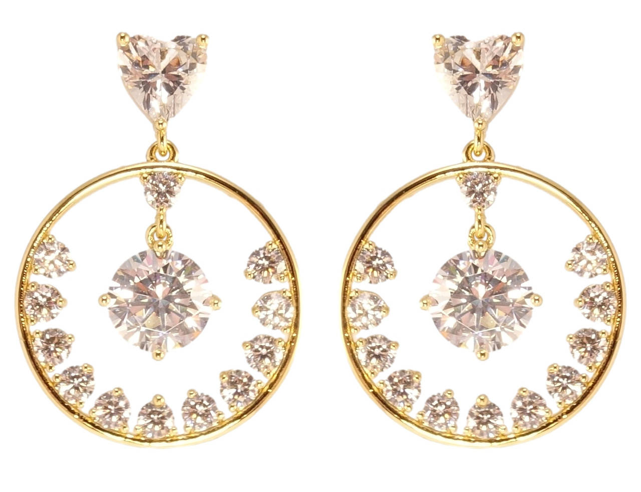 

Серьги Xuping QQMM Позолота 14K игла серебро 925 гвоздики (пусеты) "Очарование"