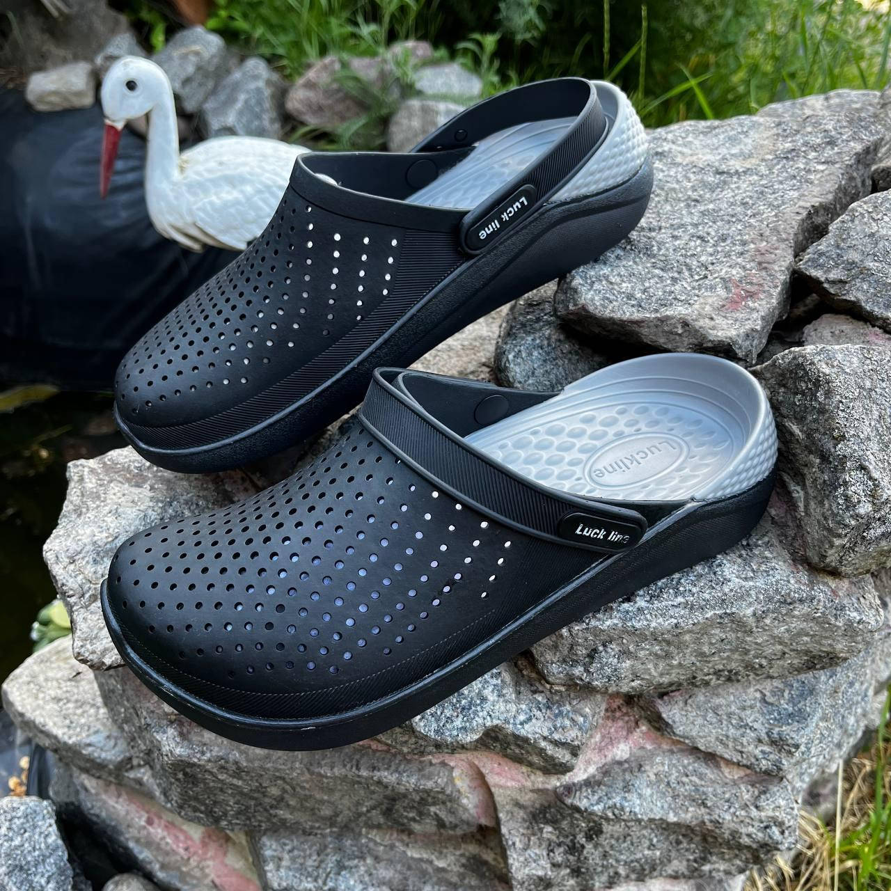 

Кроксы Crocs сабо мужские черные силиконовые 45, Черный
