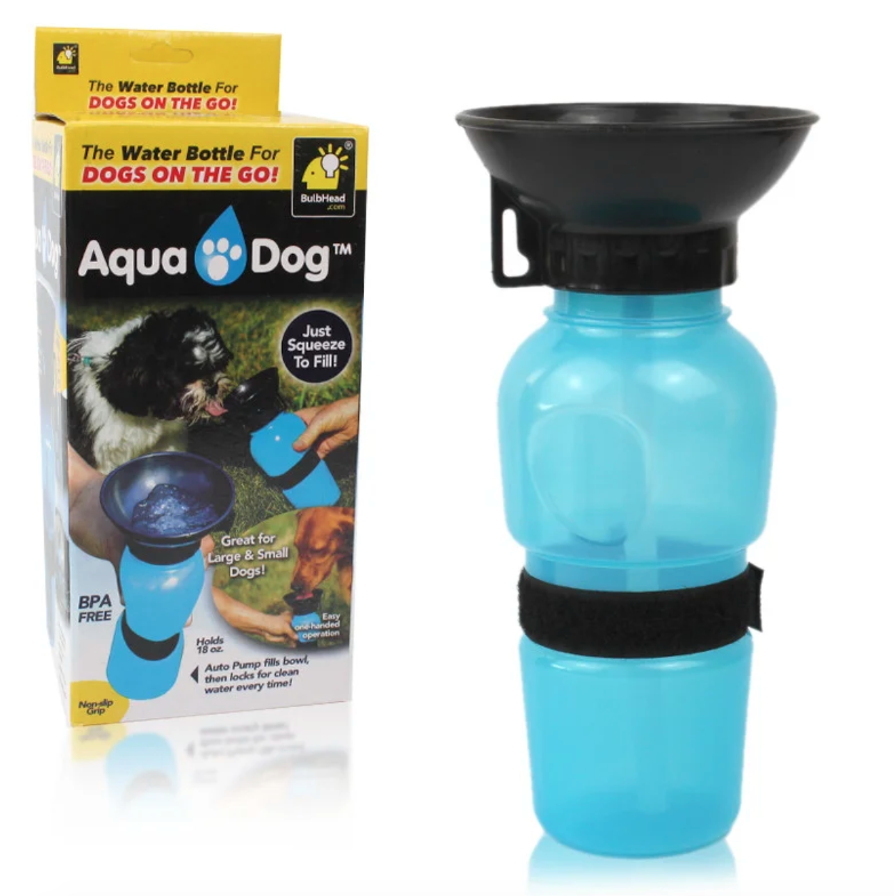 

Дорожня поїлка для собак AQUA DOG 550мл блакитна, Голубой
