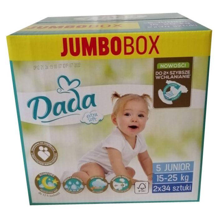 

Подгузники Dada Extra Soft Jumbo Box 5 Junior (15-25 кг), 68 шт