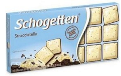 

Шоколад Schogetten Stracciatella белый+молочный+черный 100 г