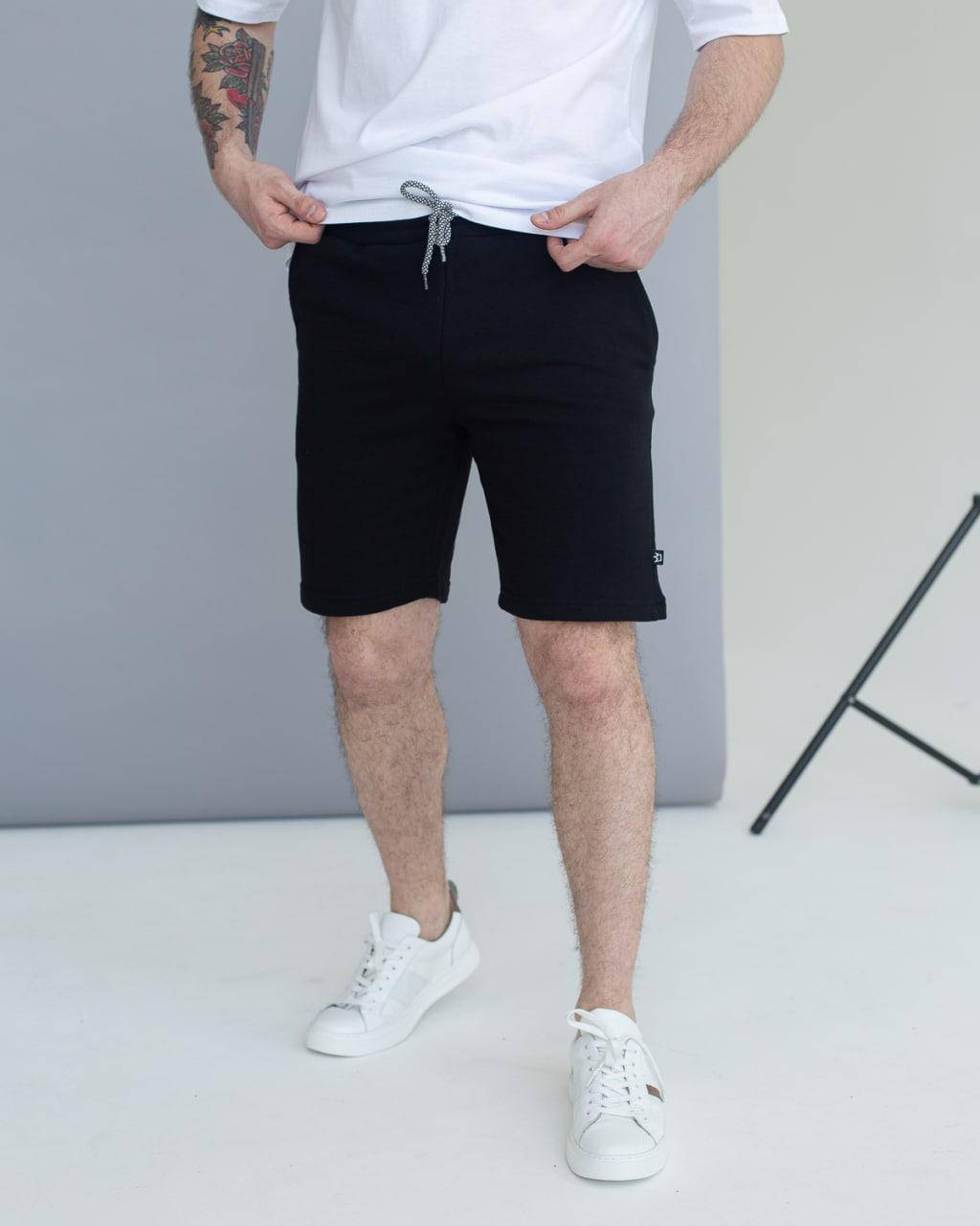 

Мужские шорты,спортивные шорты Турция,черные шорты,шорты коттон,шорты для спорта мужские, Черный