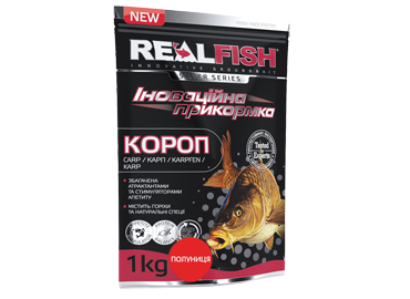 

Прикормка рыболовная RealFish Карп Клубника
