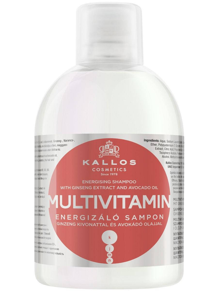 

Kallos Cosmetics Multivitamin Энергетический шампунь с комплексом мультивитаминов для ослабленных волос, 1л