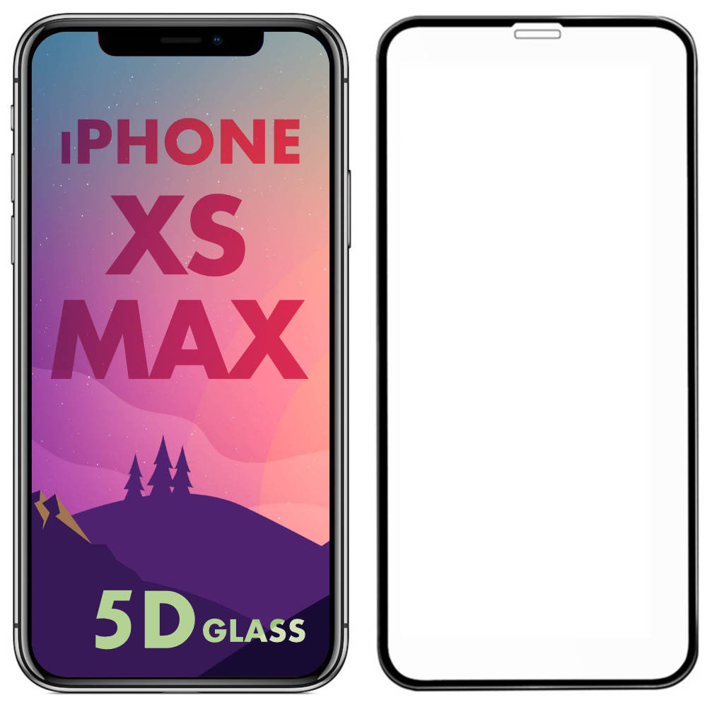 

5D стекло iPhone XS Max (Защитное Full Glue) Black, Черный