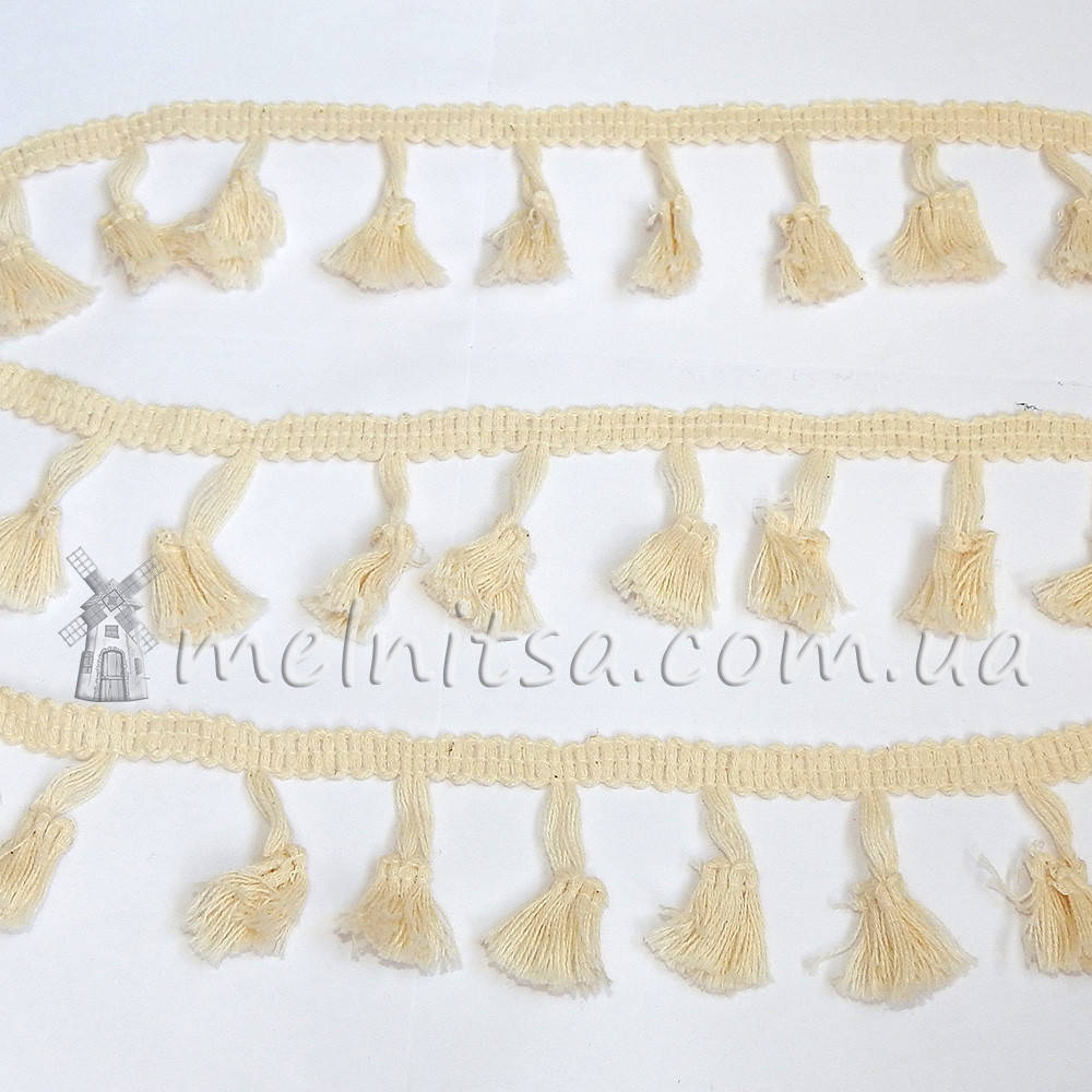

Тесьма декоративная с кисточками, кремовая