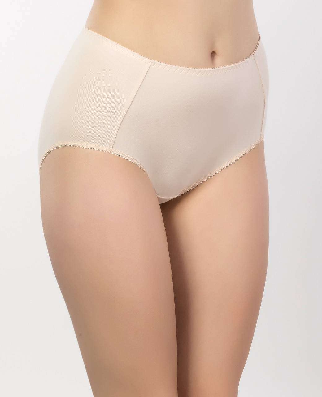 

Хлопковые трусы слип с высокой линией талии модель 2503, Бежевый