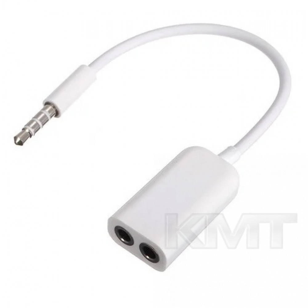 

3.5 mm (M) To Dual 3.5 mm (F) Audio Splitter — iSplitter LA07 — 0.15m — White, Белый