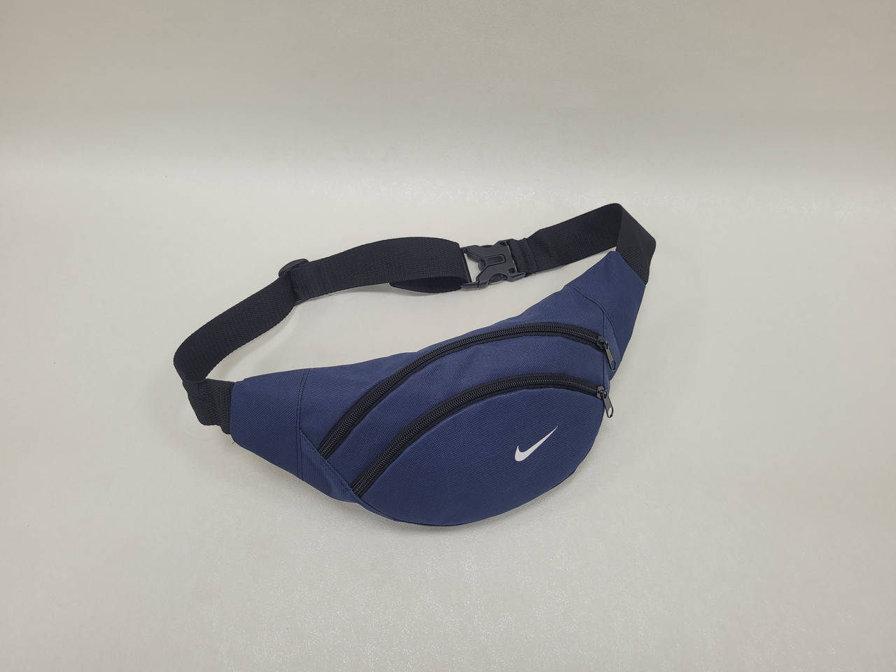 

Сумка на пояс бананка мужская через плечо тканевая NIKE темно-синяя, Синий