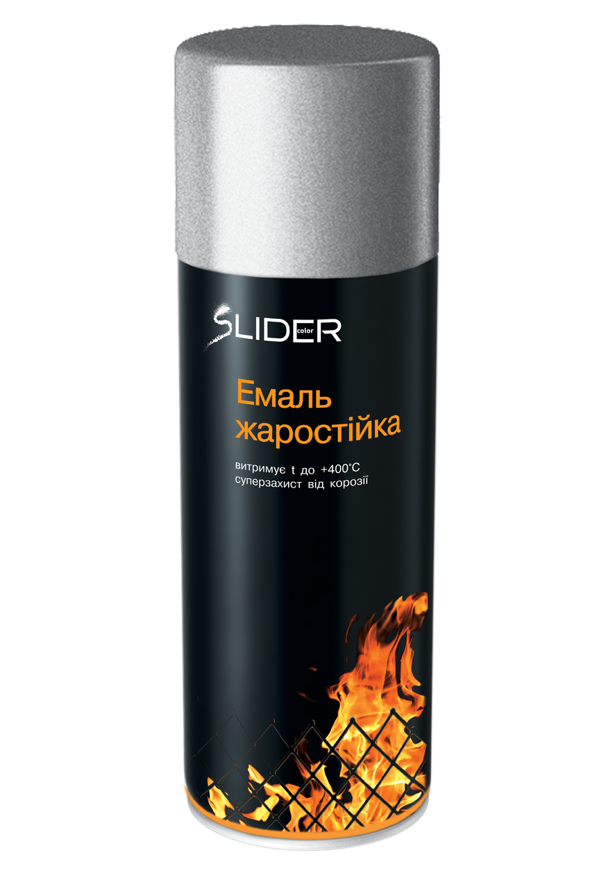 

Аерозольна емаль жаростійка Lider срібна 400 мл