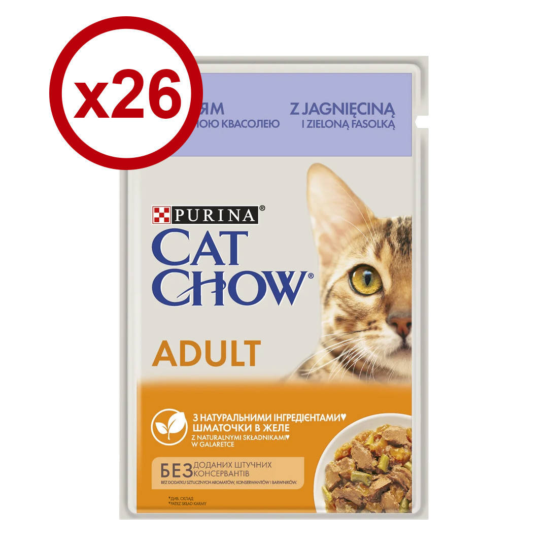 

Cat Chow паучи 85г*26шт (ягненок и фасоль)
