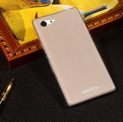 

Чехол силиконовый ультратонкий для Sony Xperia E3 D2202 прозрачный черный