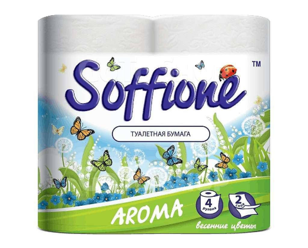 

Папір туалетний Soffione 2-х шаровий 4шт