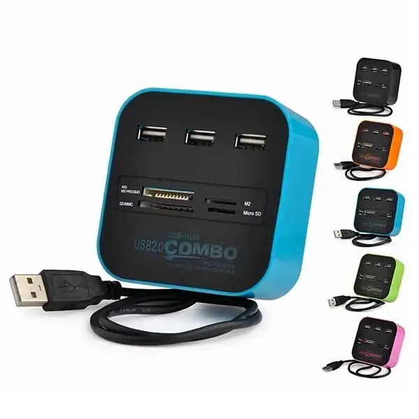 

USB HUB удлинитель All in 1 Картридер, концентратор 3 порта хаб