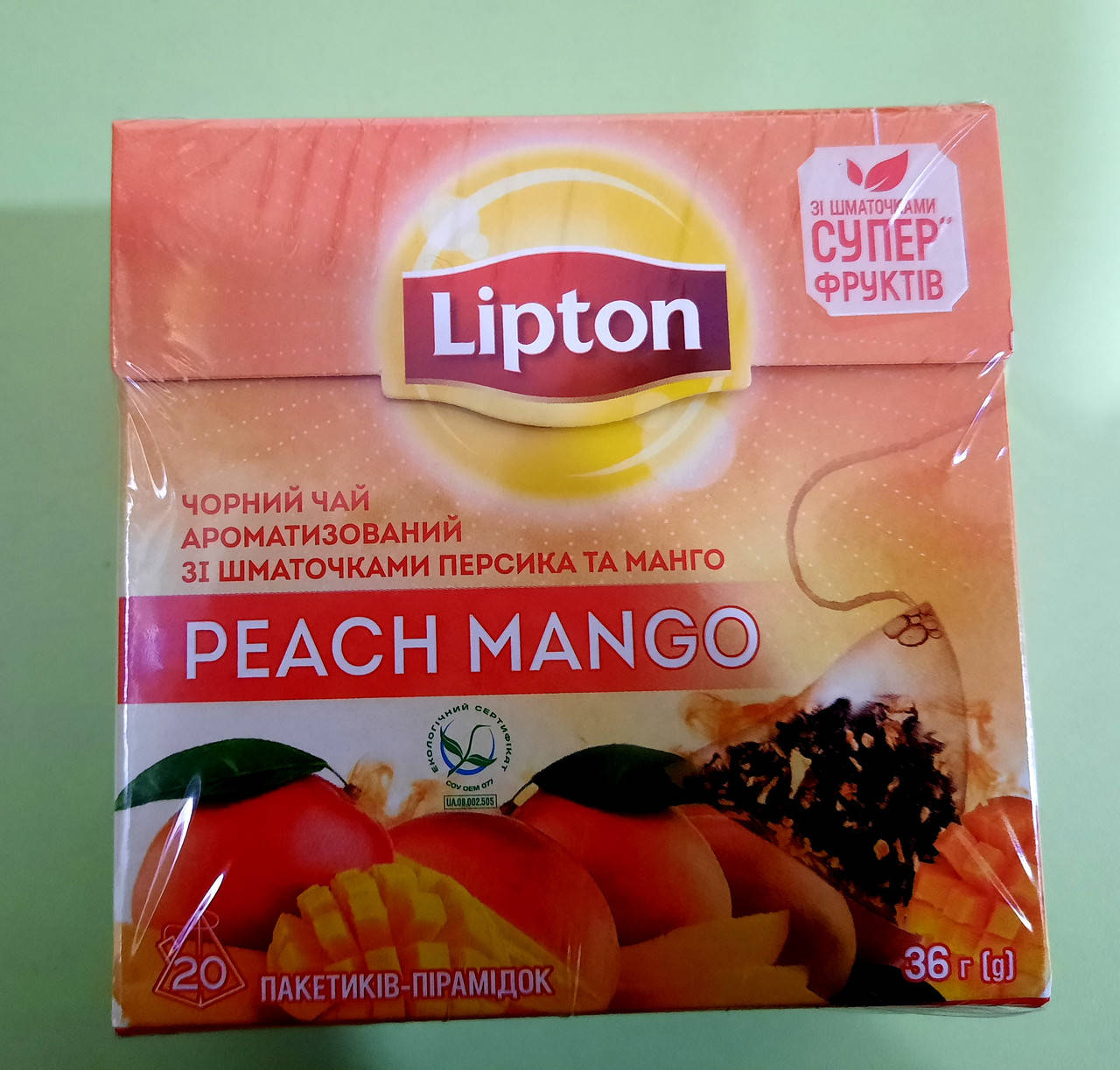 

Чай Lipton Peach Mango 20 пирамидок черный