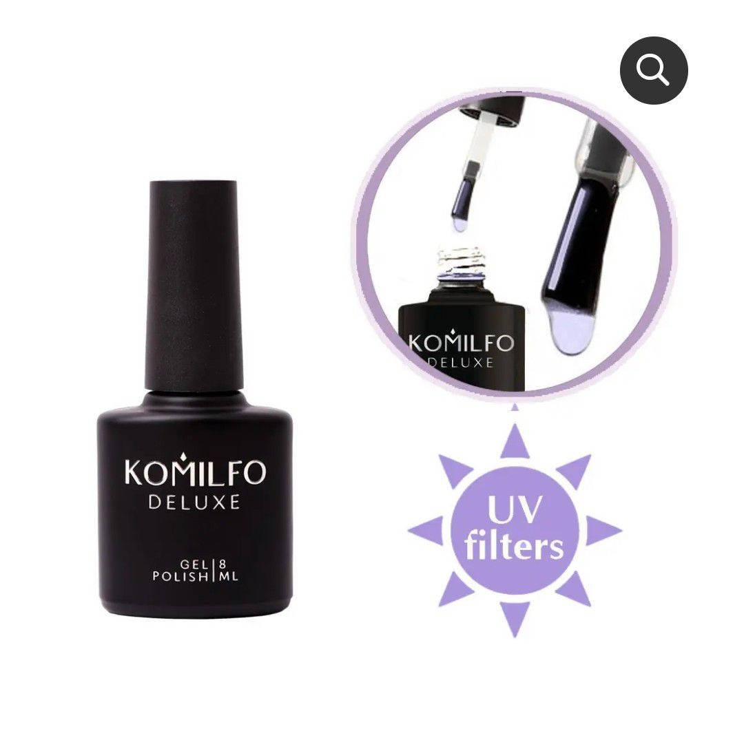 

Komilfo No Wipe UV Top — топ для гель-лака без липкого слоя с УФ-фильтрами, 8 мл