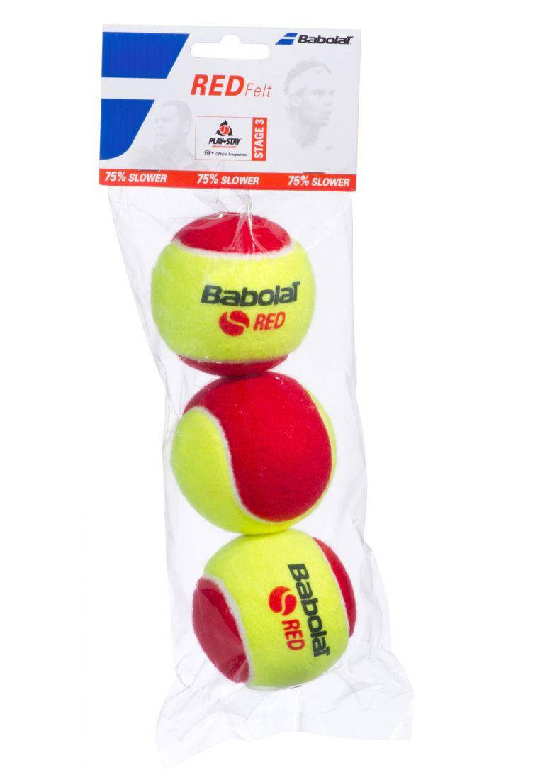 

Мячи теннисные для детей Babolat Red Felt X3 501036/113 (3 шт.)