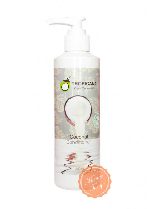

Кондиционер Тропикана с экстрактом кокосового масла, алоэ и женьшенем.