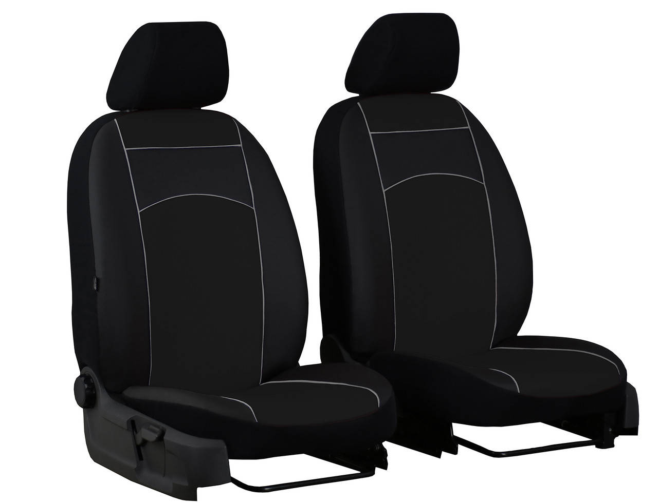 

Авточехлы универсальные Pok-ter Standart 1+1 из экокожи черный